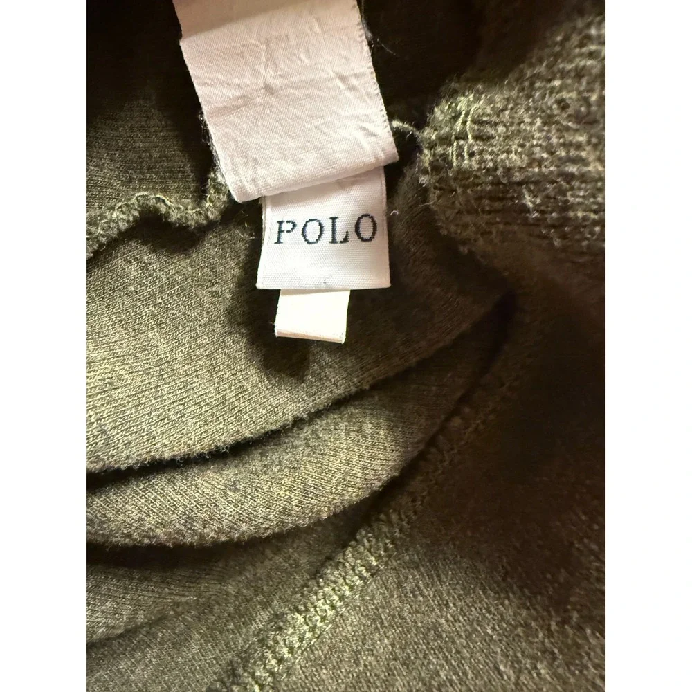 Polo Ralph Lauren Jacket Mens Large Green Full Zip Mock Neck Performance Sweater